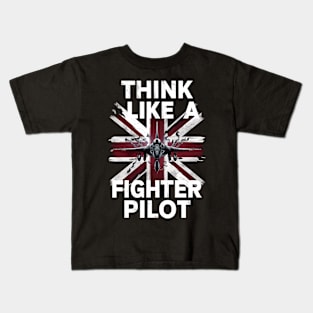 Think like a fighter pilot Kids T-Shirt